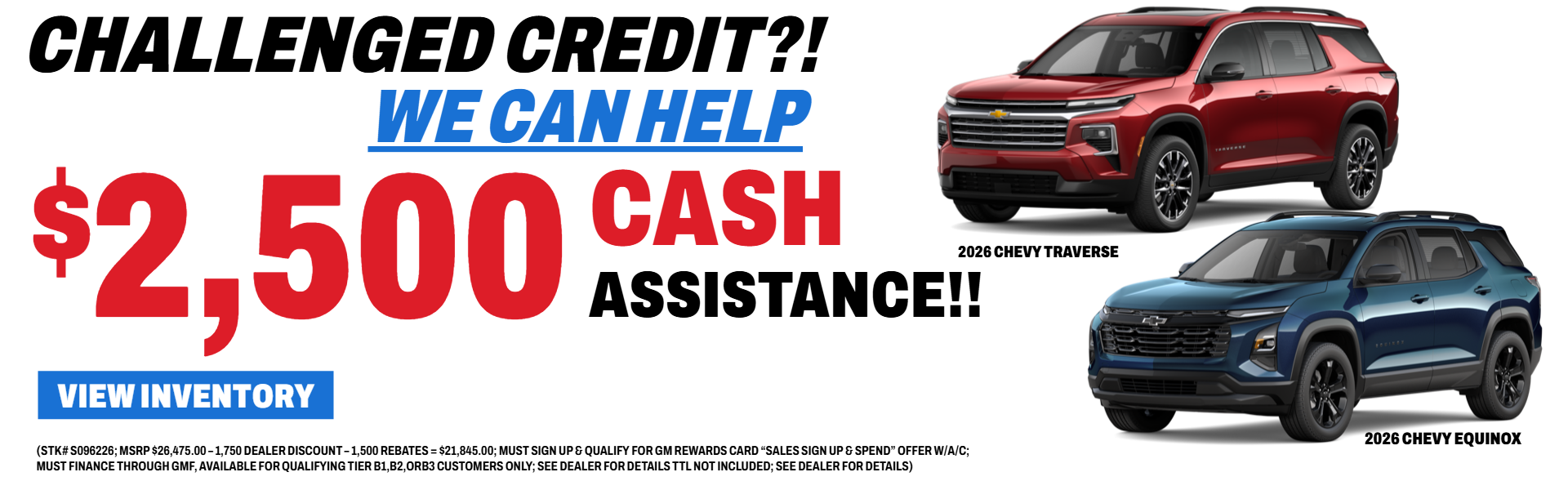 CHALLENGED CREDIT? WE CAN HELP!