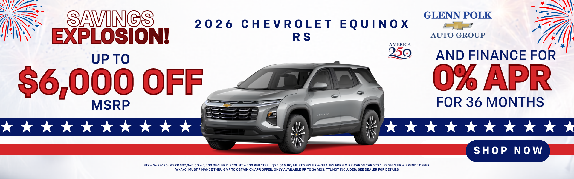 2026 Equinox 0% for 36 months